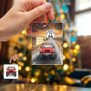 Custom Photo Route 66 Acrylic Ornament For Car Lover TH10 896091