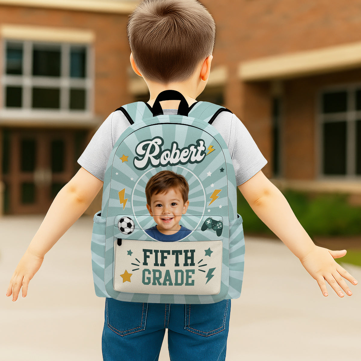 Custom Photo Back to School Kids Backpack - Personalized Gift for Boys and Girls HO82 902796