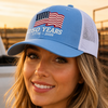 America Flag 250 Years Anniversary  1776-2026 Embroidered Trucker Hat CH07 911912
