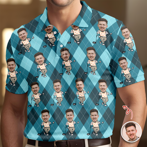 Custom Face Personalized Golf Polo Shirt Gift For Golfer, Golf Lovers HA75 898562