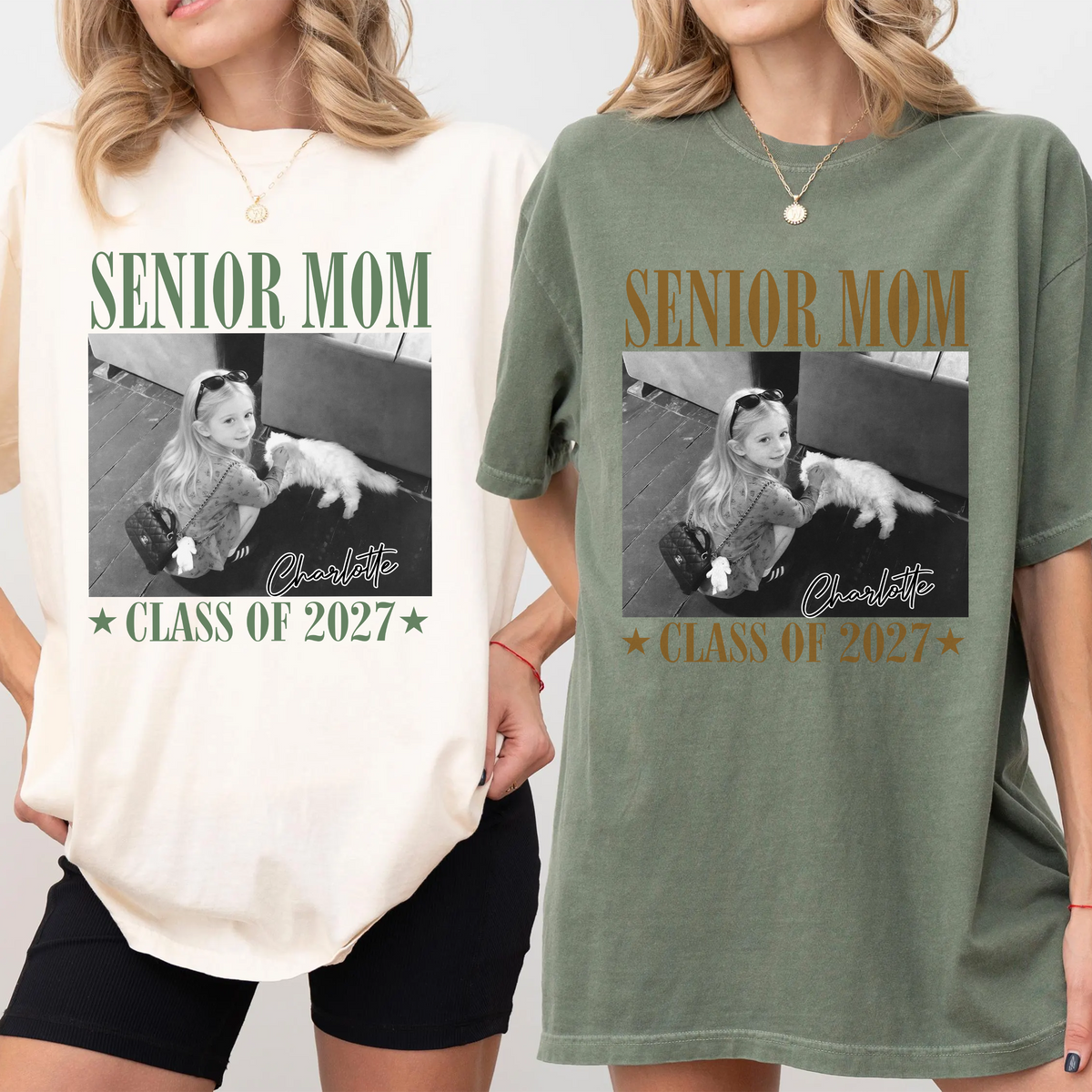 Custom Photo Senior Mom Dad Class Of 2027 Comfort Shirt HO82 903252