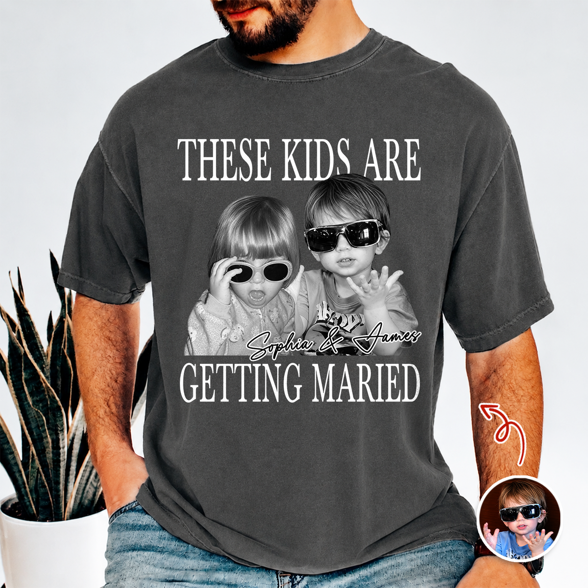 Custom Vintage Photo Bride & Groom - These Kids Are Getting Married Comfort Shirt CH07 180224