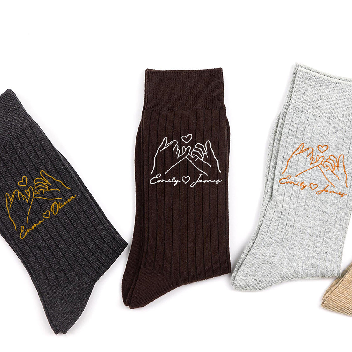 Personalized Name Forever Together Embroidered Socks Couple Gift HA75 922212