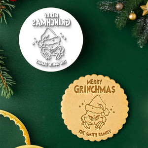 Personalized Family Name A Merry Christmas Cookie Stamp HA75 898348