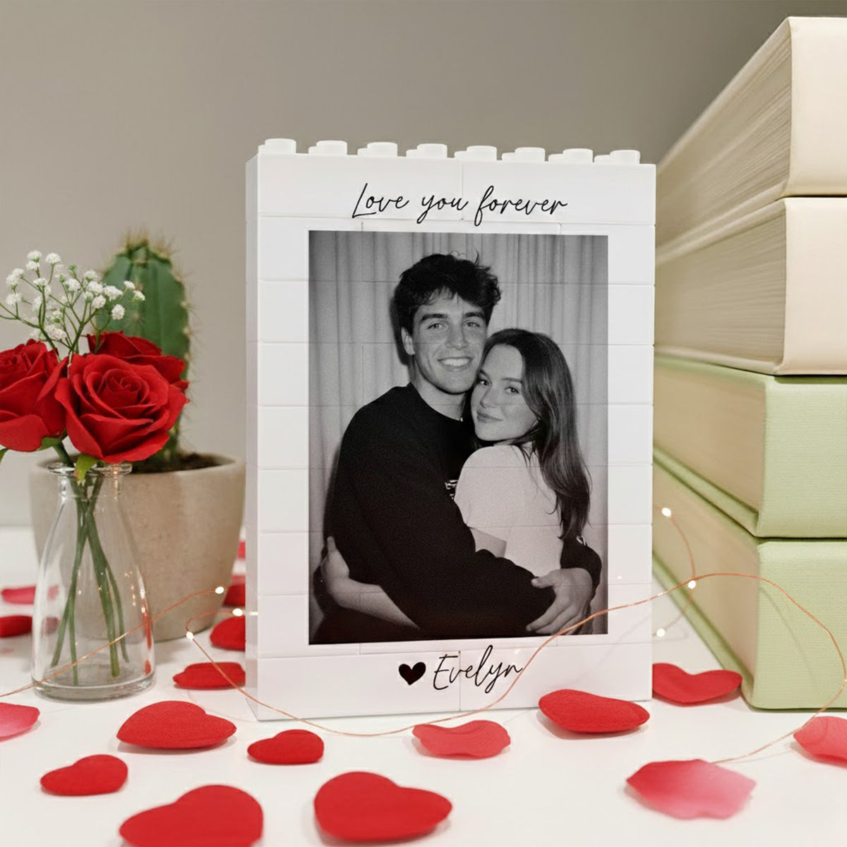 Custom Couple Photo Forever Together Love Keepsake Building Brick Blocks LM32 899159