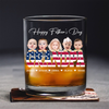 Custom Funny Face American Flag Daddy Family Whiskey Glass For Father's Day LM32 893543