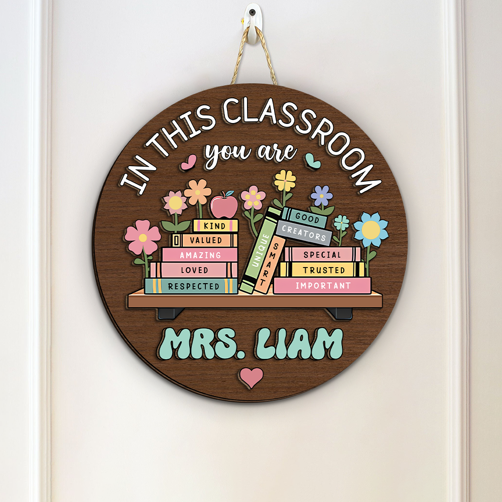 Custom Name In this Classroom You Are Gift For Teacher Layer Doorsign TH10 894141