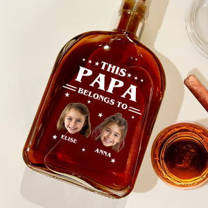 This Papa Is Powered By Love - Family Personalized Custom Whiskey Bottle - Father's Day, Gift For Dad, Grandpa HO82 894076