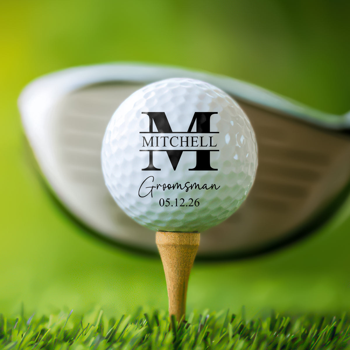 Custom Name Golf Balls for Groom, Wedding Golf Gift for Golfer, Groomsmen Gift CH07 180456