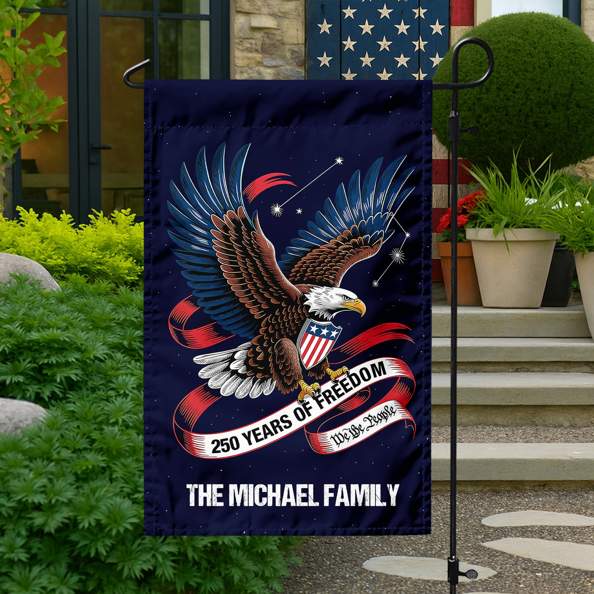 Custom Family Name 250 Years Of Freedom, We The People Garden Flag TH10 898313