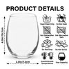 Custom Pet Portrait Photo Engraved Stemless Wine Glass Unique Dog Cat Lovers Gift HO82 894164
