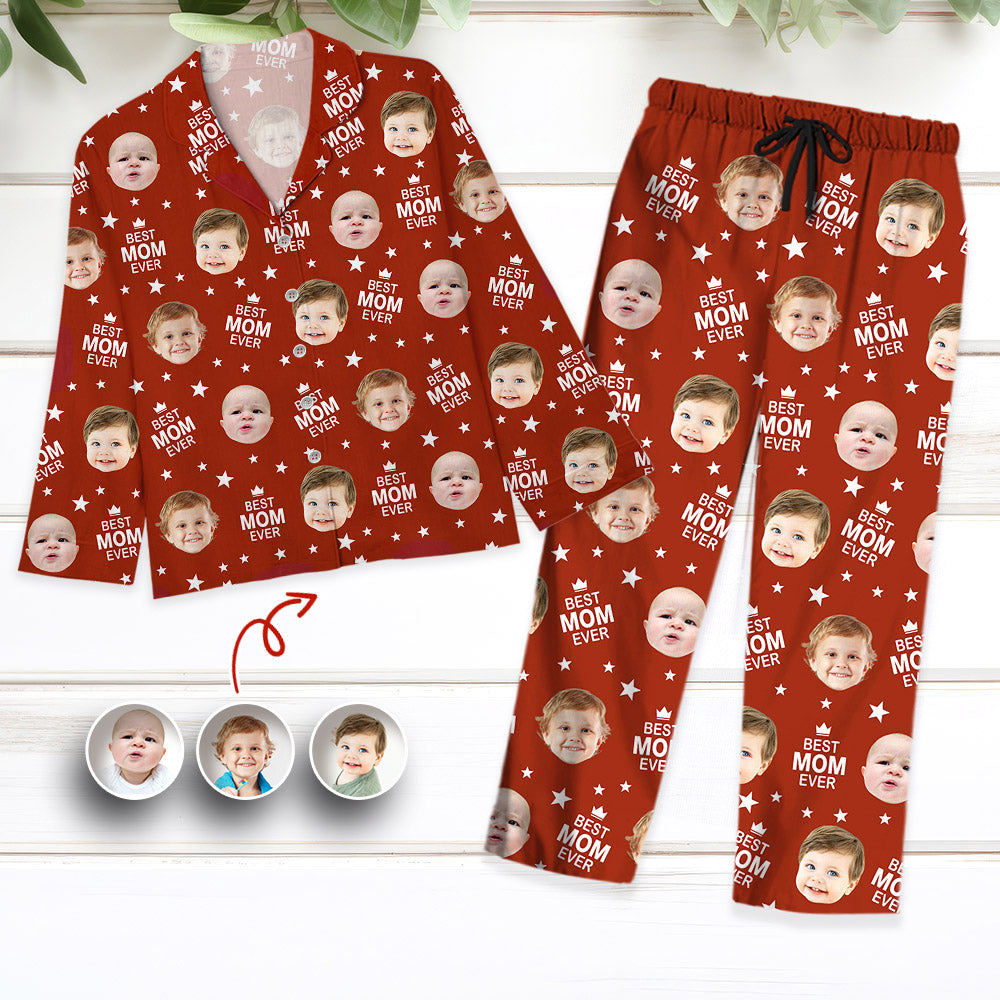 Custom Face Photo Best Mom Ever Pajamas TH10 894267