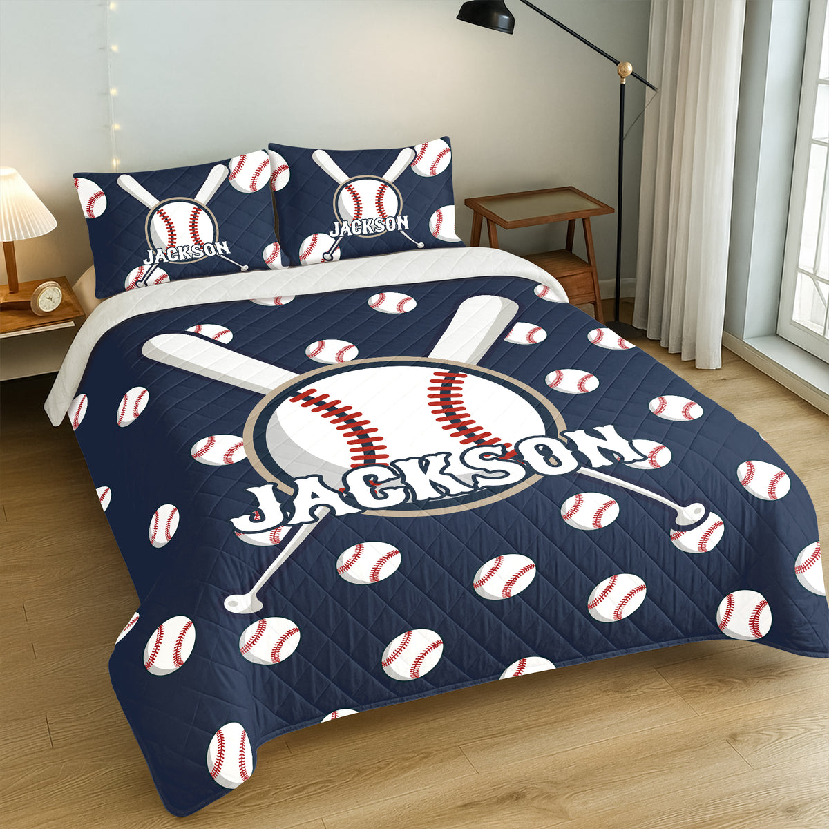 Personalized Custom Name Baseball Bedding Set Gift For Sport Player TH10 896693