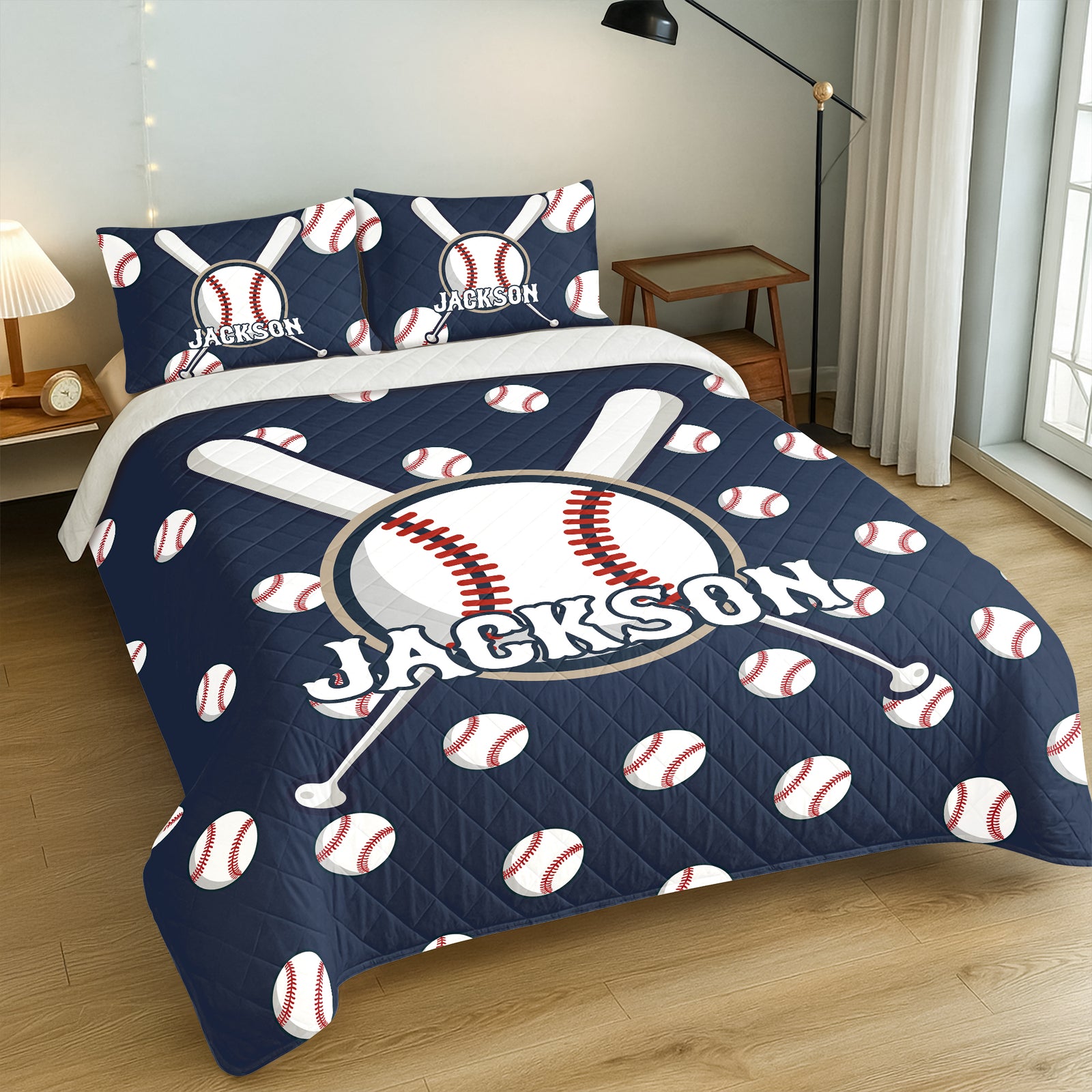 Personalized Custom Name Baseball Bedding Set Gift For Sport Player TH10 896693