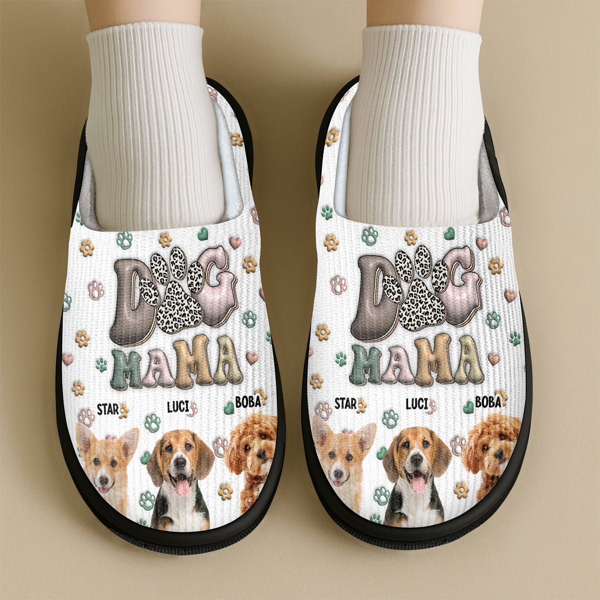 Custom Dog Mom Photo Slippers Gift For Dog Lovers TH10 896249