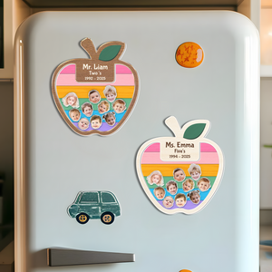 Custom Photo Thank You Teacher – Personalized Apple Shaker Locker Magnet Gift From Students HO82 894426