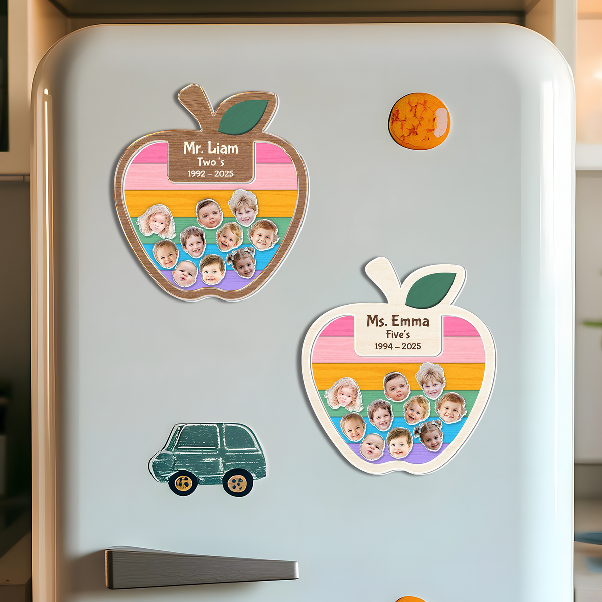 Custom Photo Thank You Teacher – Personalized Apple Shaker Locker Magnet Gift From Students HO82 894426