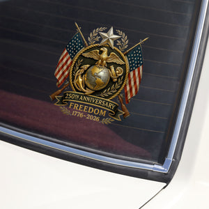 Bald Eagles Guns 250th Anniversary Freedom 1776 - 2026 Car Window Decal Sticker LM32 897761