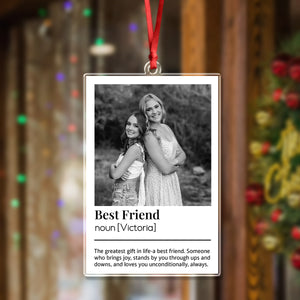 Custom Best Friend Photo Acrylic Ornament Gift For Bestie LM32 895505