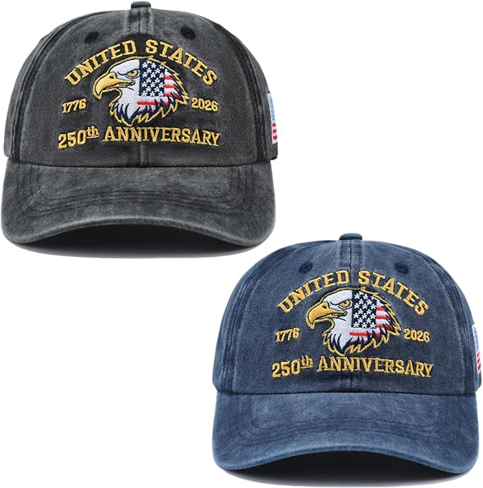 American Bald Eagles United States 250 Years Anniversary Baseball Cap LM32 669183