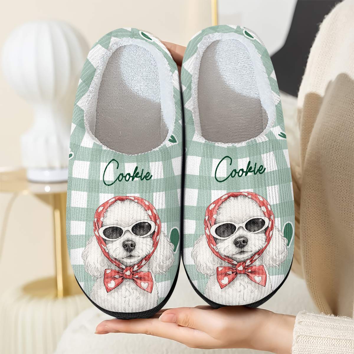 Custom Pet Photo Slippers Cozy Pet Lover Gift for Christmas HO82 903486