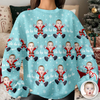 Custom Ho Ho Ho Family Photo Personalized Ugly Sweater Funny Christmas Gift CH07 899674