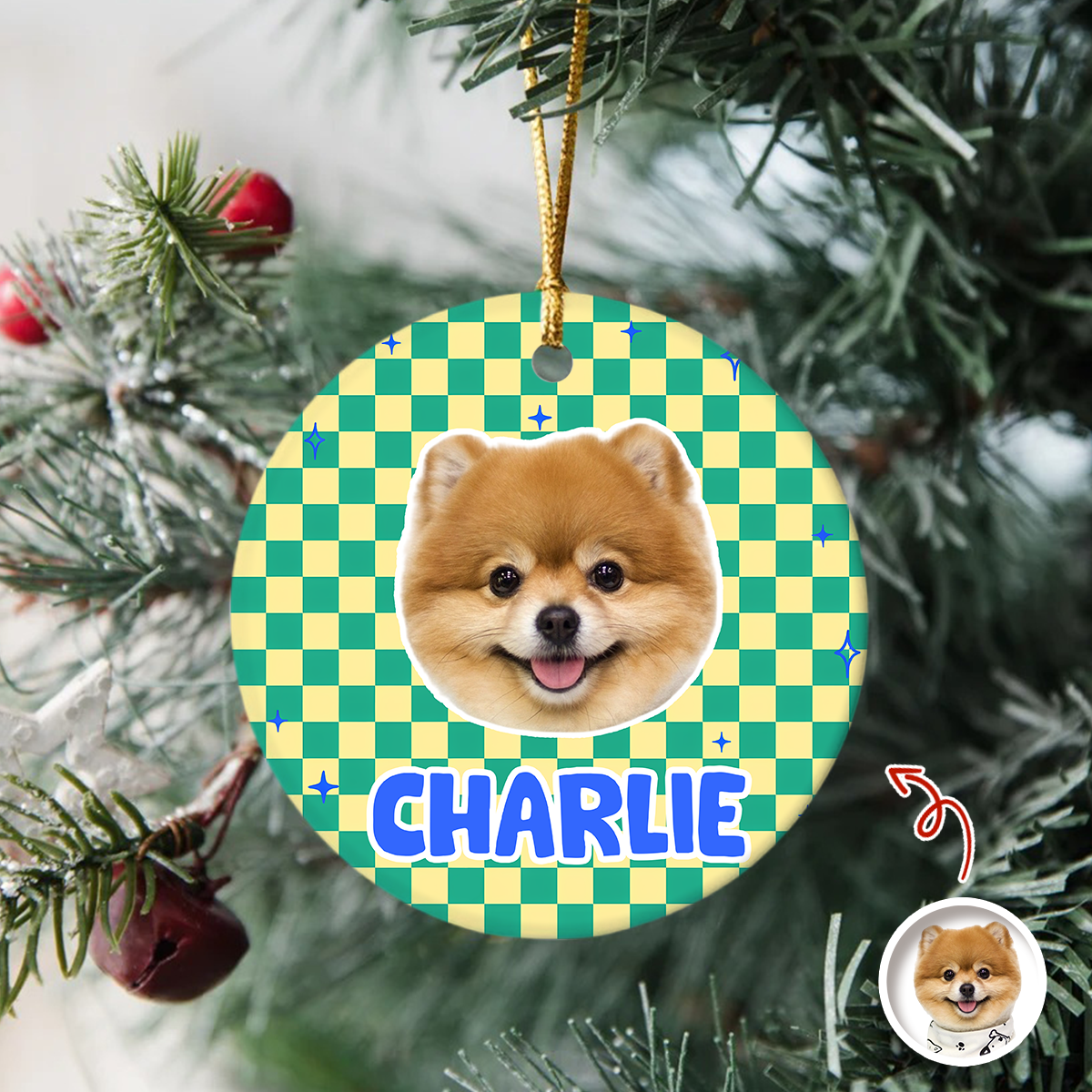 Personalized Pet Photo Christmas Ceramic Ornament Gift For Pet Lovers HO82 903320