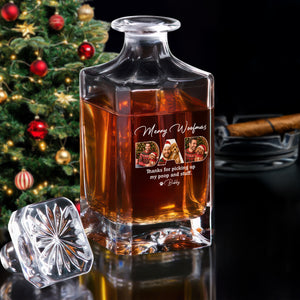 Custom Photo Thanks For Picking Up My Poop And Stuff Decanter Gift For Dog Lovers HO82 894500