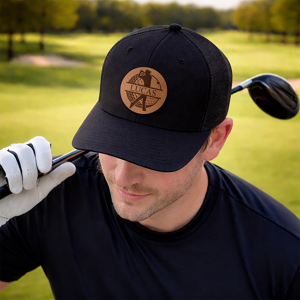 Personalized Golf Leather Patch Hat Gift For Golf Lovers HO82 902328