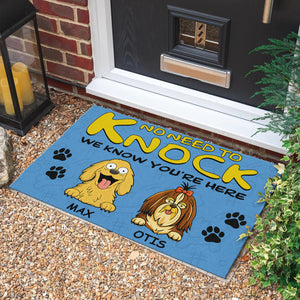 Custom Dog Photo No Need To Knock Personalized Doormat For Dog Lovers LM32 893357
