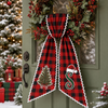 Personalized Monogram Plaid Wreath Sash For Christmas TH10 170795