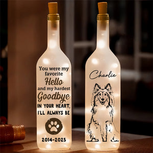 Custom Photo Your Light Will Always Shine In My Heart Memorial Bottle Lamp LM32 893141