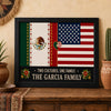 Personalized Mexico & America Flag Two Cultures One Family Picture Frame HO82 903554