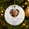 Personalized Memorial Photo Christmas In Our Hearts at Christmas & Forever Ceramic Ornament HO82 903502