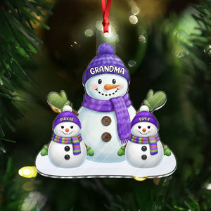Custom Name Snowman Family Acrylic Ornament CH07 899778