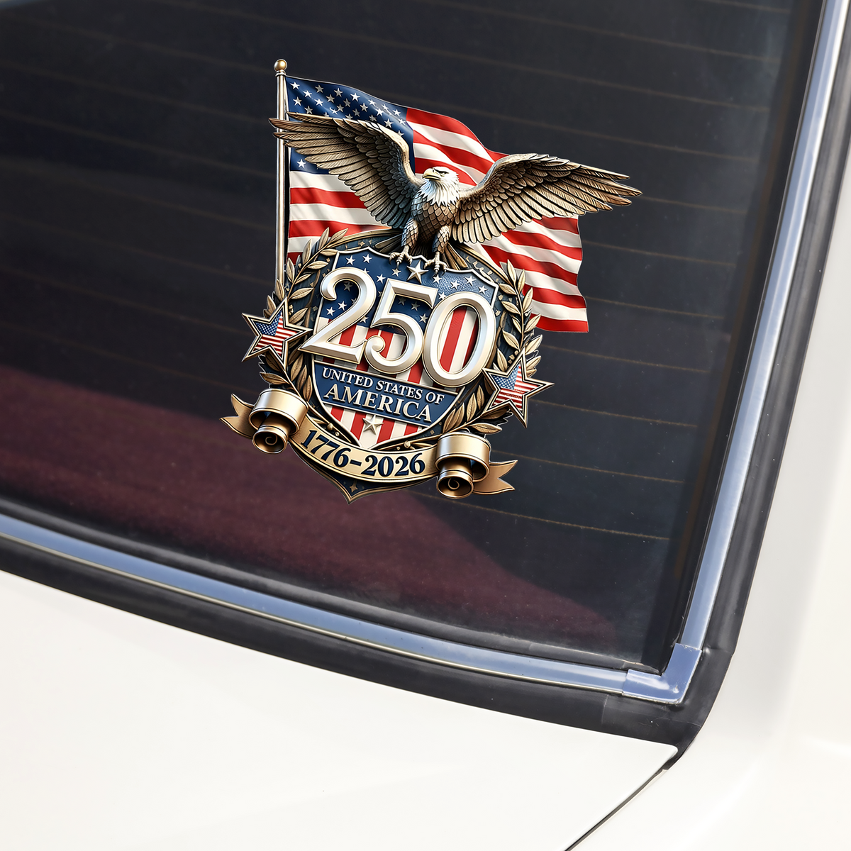 America 250th Anniversary Patriot Eagle Car Window Decal Sticker HA75 898980