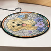 Custom Dog Photo With Sunflower Memorial Stained Glass Suncatcher, Pet Loss Gift HO82 894326