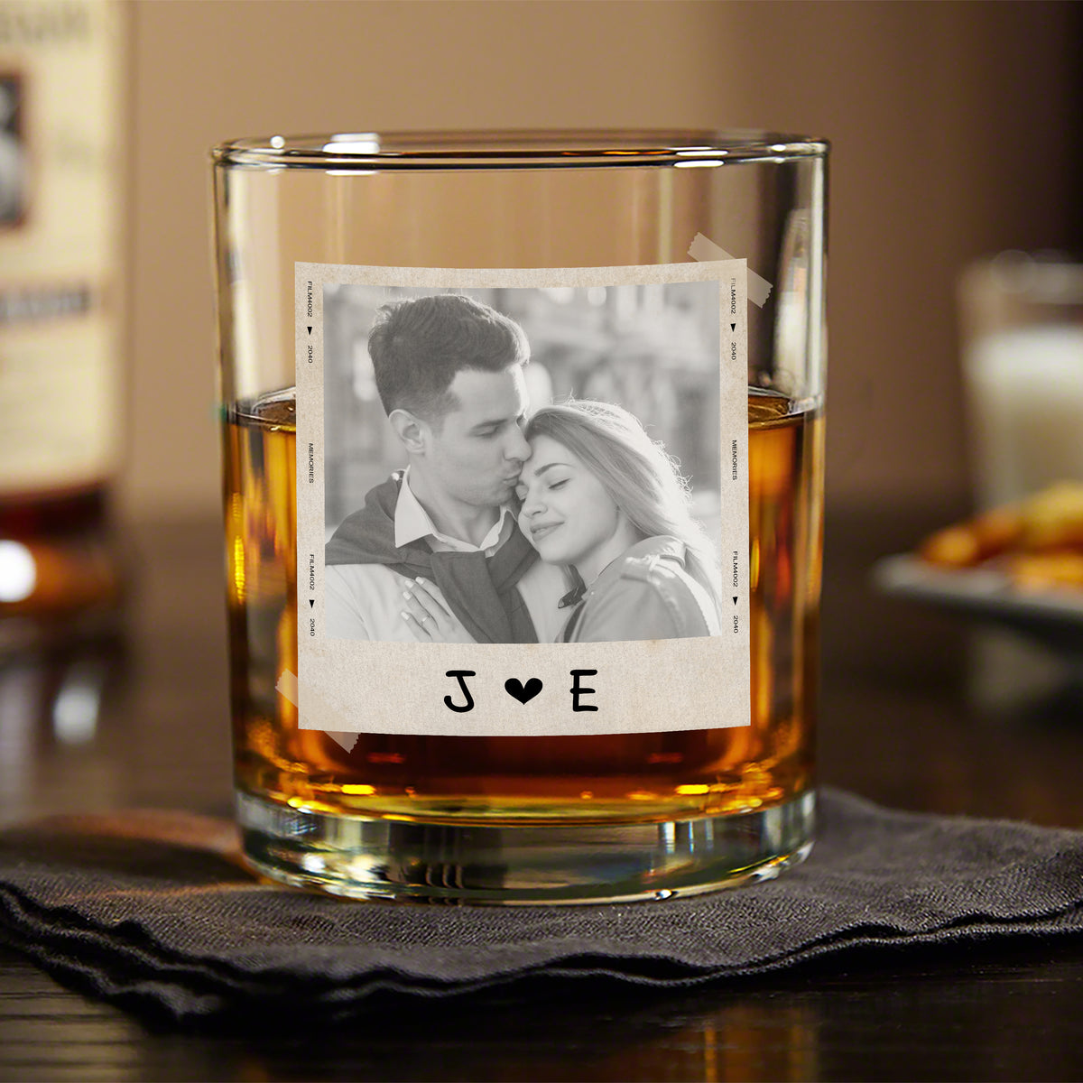 Custom Photo Whiskey Glass Gift For Couple CH07 895450