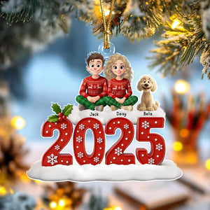 Personalized You, Me & The Dog Christmas Acrylic Ornament Christmas Gift HA75 897974