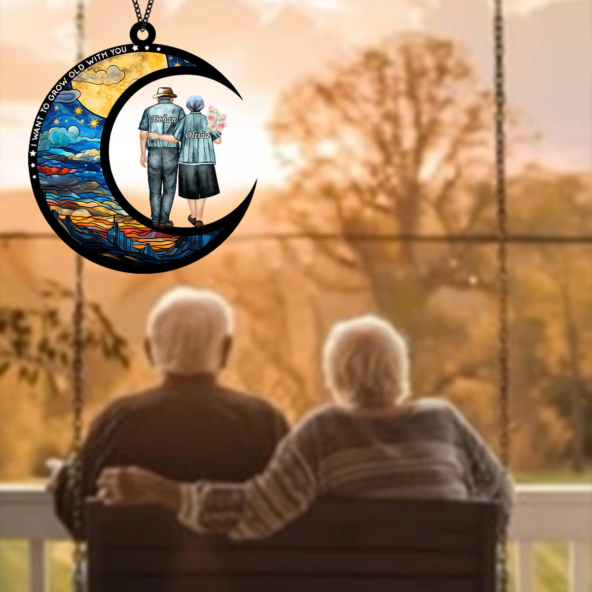 I Want To Grow Old With You – Personalized Suncatcher CH07 896490