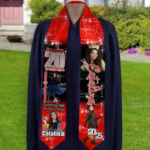 Estolas de graduación personalizadas con foto – Ella creyó que podía, así que lo hizo HA75 892192