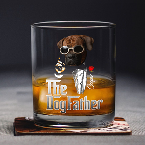 Custom Photo The Dogfather Gentlemen Whiskey Glass Personalized Gift For Dog Dad HO82 893866