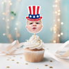 Custom Photo Born In America's 250th Years - First 4th Of July  Personalized Cupcake Toppers HA75 921674