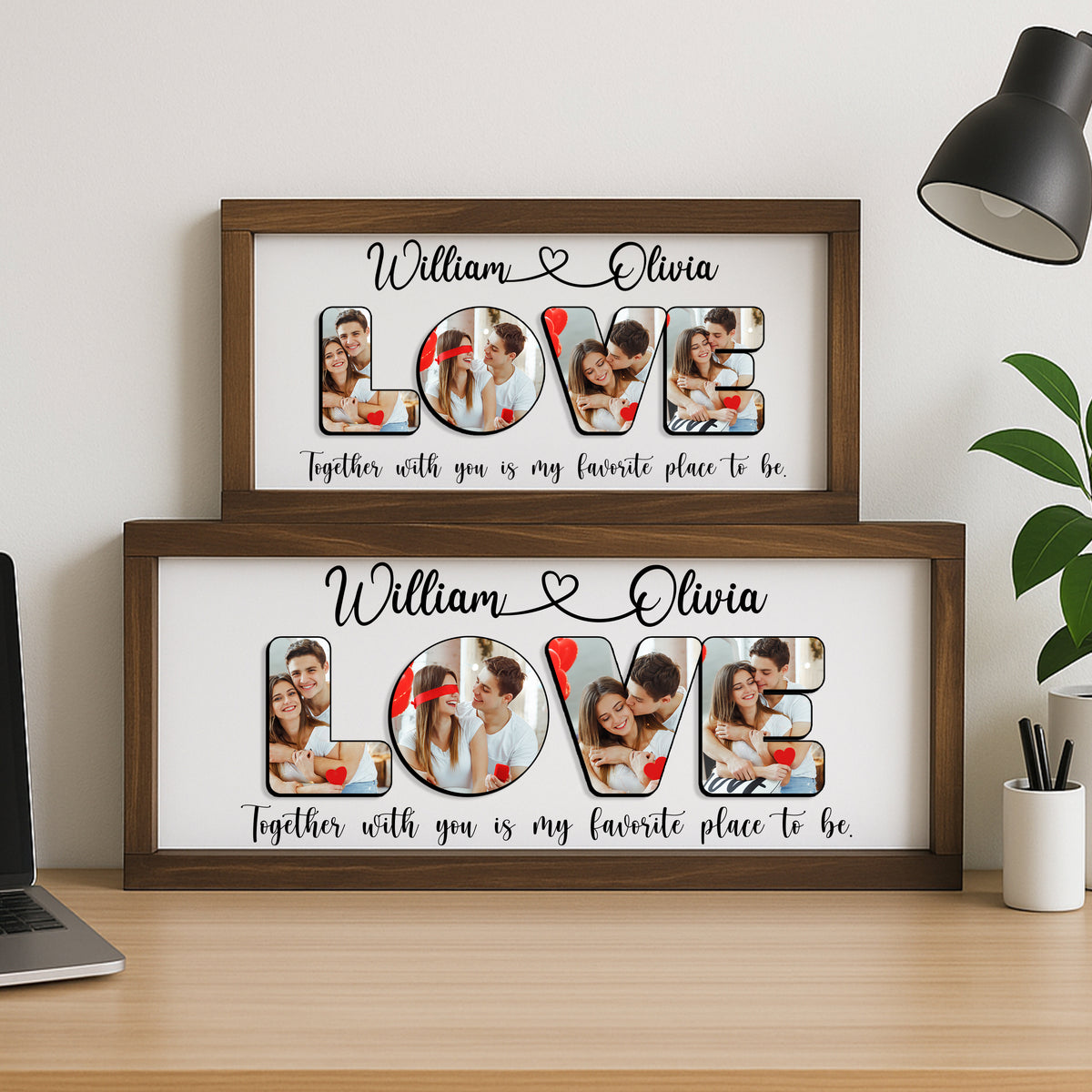 Custom Valentine's Day Couple Photo Frame For Couple TH10 898569