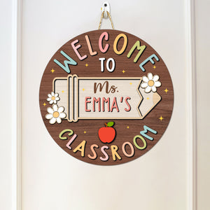 Personalized Teacher's Name Door Hanger Classroom Decor And Gift For Teacher HO82 894418