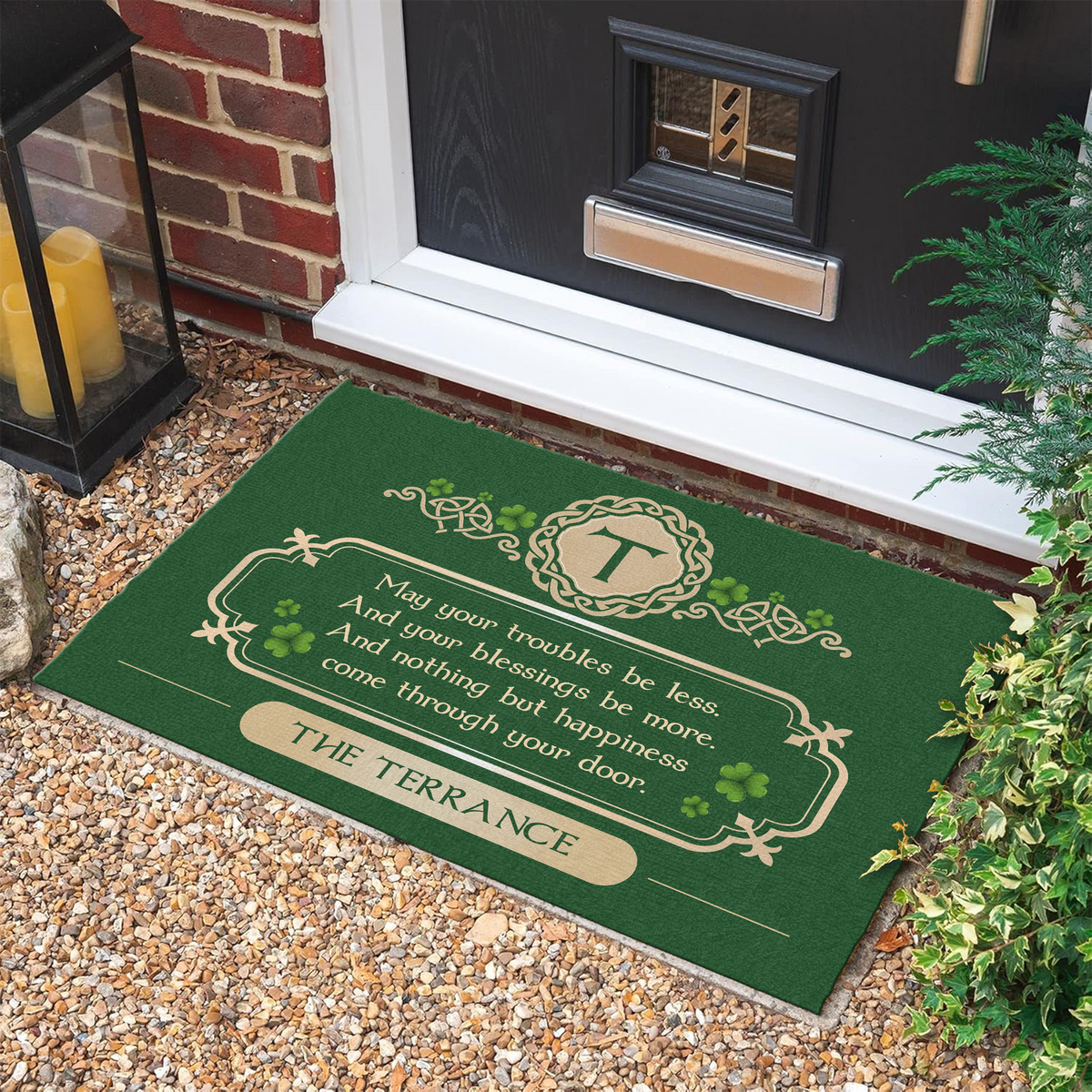 An Irish Blessing, May Your Troubles Be Less Doormat Personalized Gift For St. Patrick’s Day HO82 901208