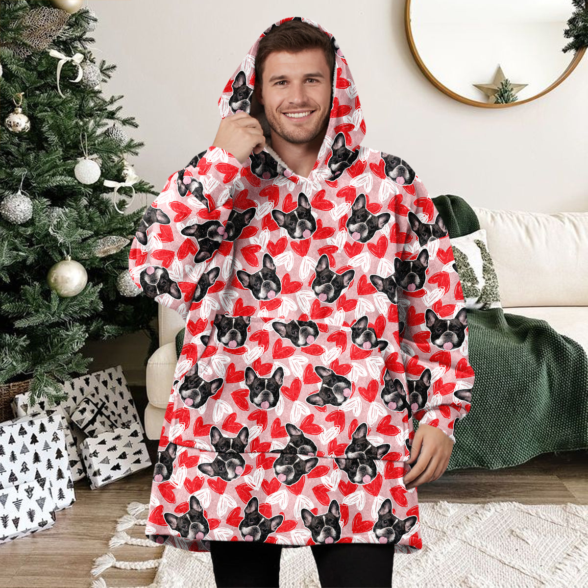 Custom Face Photo Dog Cat Hoodie Blanket  For Dog Cat Lovers HA75 898282