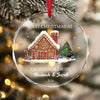 Personalized First Christmas At Glass Ornament, New Homeowner Holiday Decor HO82 903608