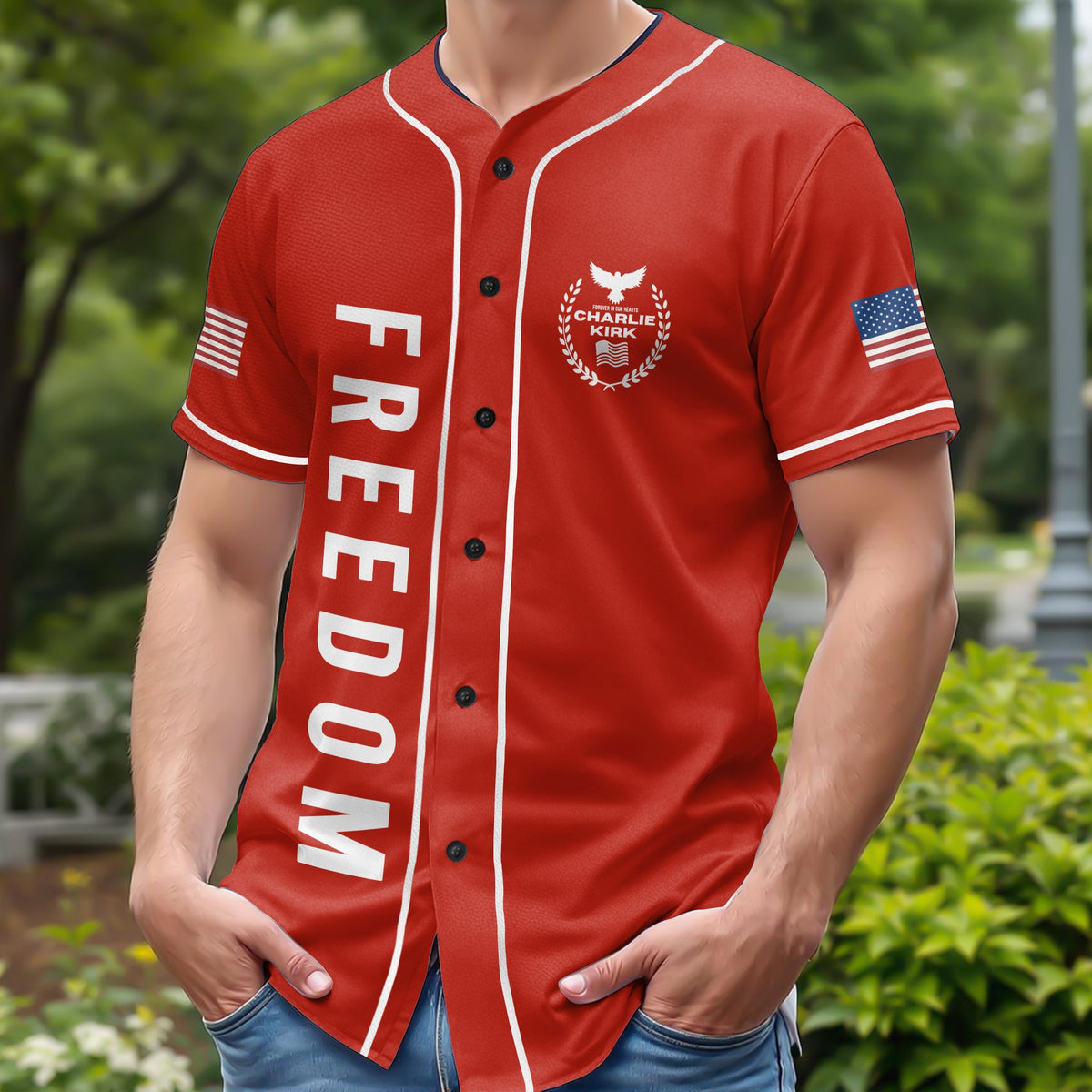 Freedom Chalie Kirk Baseball Jersey Shirt TH10 896325