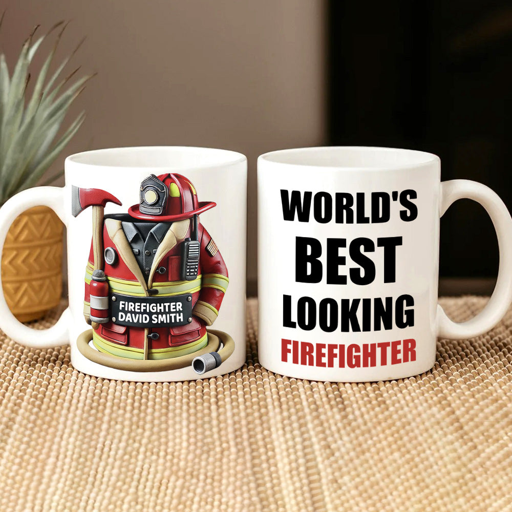 World's Best Looking Firefighter Gift For Dad Mug TH10 892957